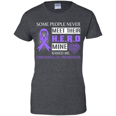Fibromyalgia Awareness Some People Never Meet Hero-T-Shirt & Hoodie-Women's T-Shirt-Dark Heather