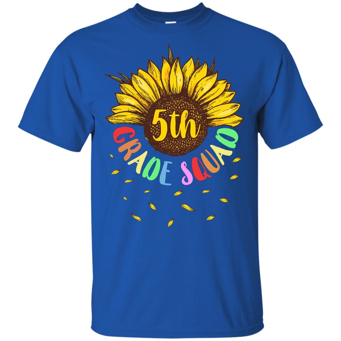 Sunflower 5th Grade Squad First Grade Teacher Youth-Youth Shirt-Youth T-Shirt-Royal