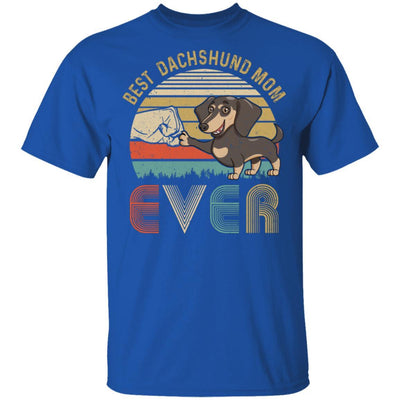 Vintage Best Dachshund Mom Ever Bump Fit Funny Mom Gifts-T-Shirt & Hoodie-Classic T-Shirt-Royal