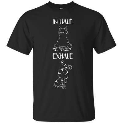 Yoga Cat Inhale Exhale-T-Shirt & Hoodie-Classic T-Shirt-Black