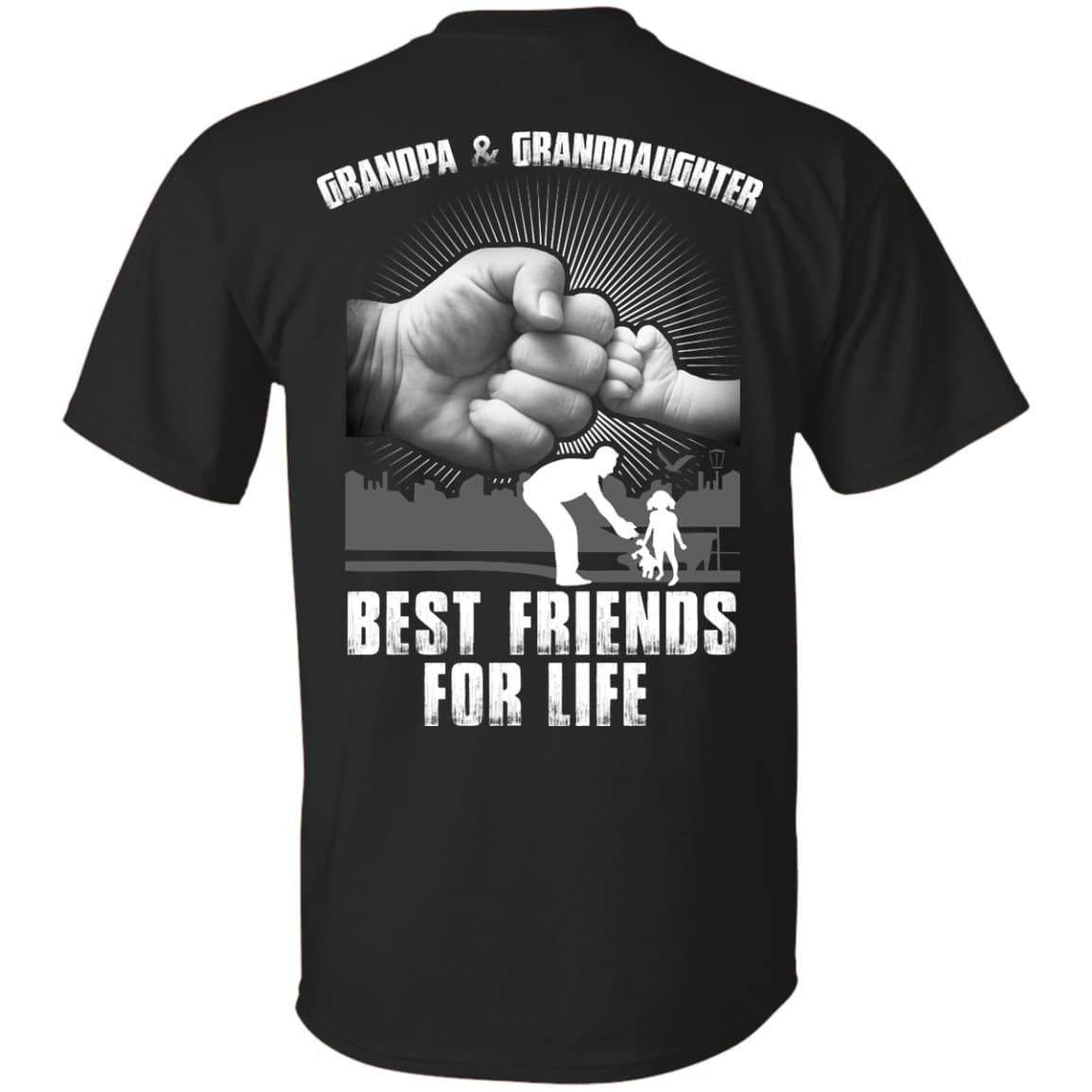 Grandpa And Granddaughter Best Friends For Life-T-Shirt & Hoodie-Classic T-Shirt-Black