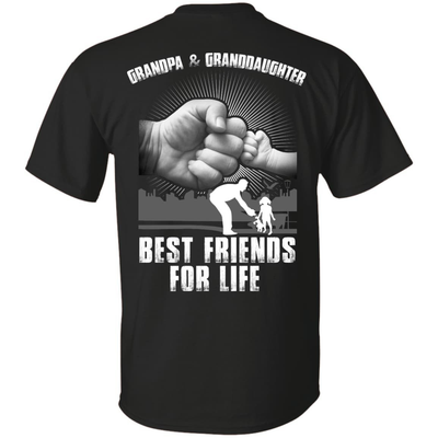 Grandpa And Granddaughter Best Friends For Life-T-Shirt & Hoodie-Classic T-Shirt-Black