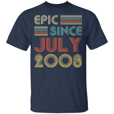 Epic Since July 2008 Vintage 13th Birthday Gifts Youth-Youth Shirt-Youth T-Shirt-Navy