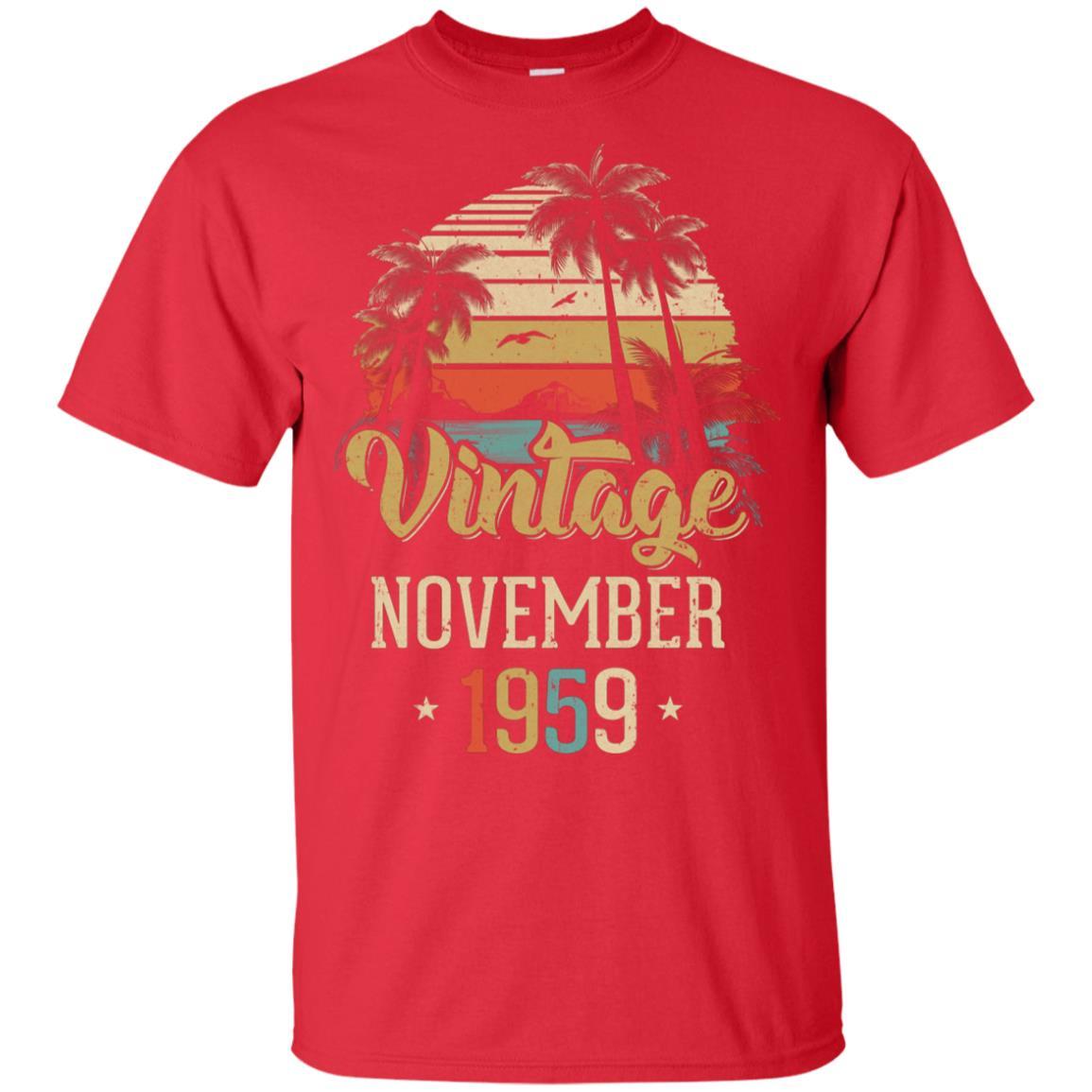 Retro Classic Vintage November 1959 62th Birthday Gift-T-Shirt & Hoodie-Classic T-Shirt-Red