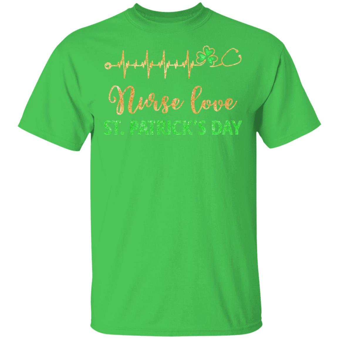 Stethoscope Love Shamrock Nurse St Patrick's Day Gifts-T-Shirt & Hoodie-Classic T-Shirt-Irish Green