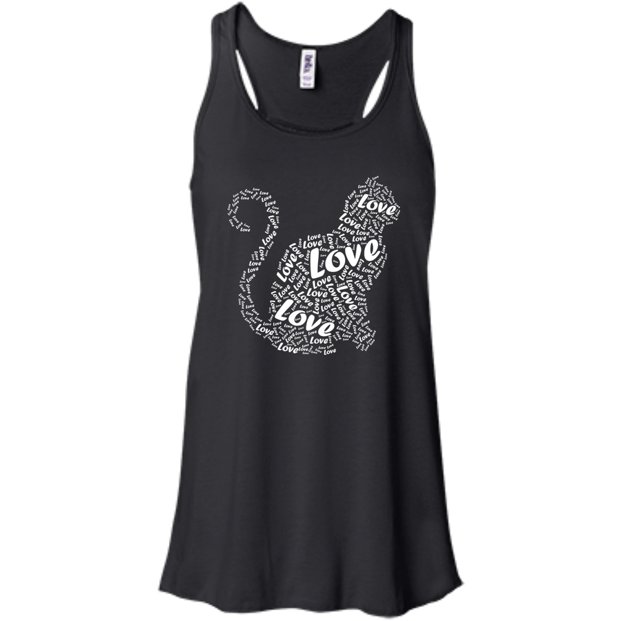 I Love Cats-T-Shirt & Hoodie-Women's Flowy Racerback Tank-Black