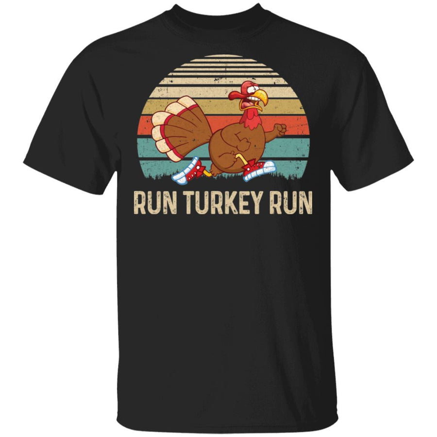 Run Like A Turkey On Thanksgiving Funny Running Runner Gift-T-Shirt & Sweatshirt-Classic T-Shirt-Black