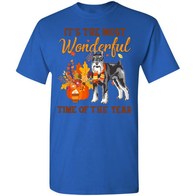 Schnauzer Autumn It's The Most Wonderful Time Of The Year-T-Shirt & Hoodie-Classic T-Shirt-Royal