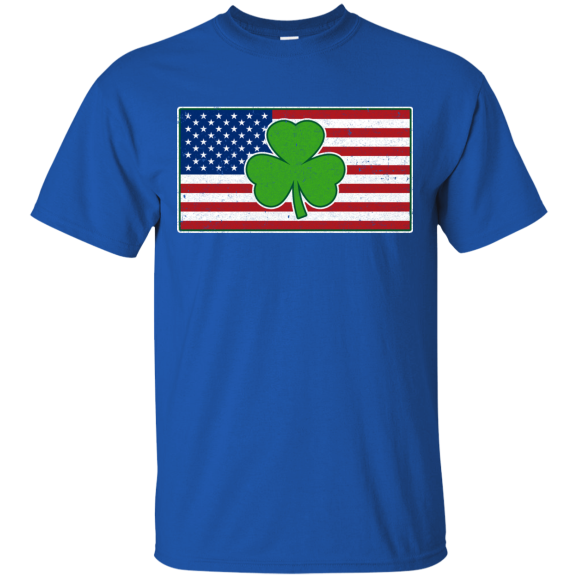 Shamrock Ireland USA Irish American Flag Gift-T-Shirt & Hoodie-Classic T-Shirt-Royal
