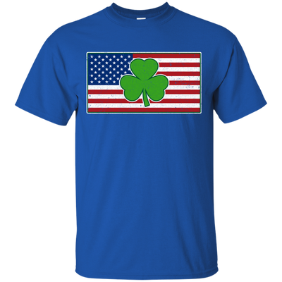 Shamrock Ireland USA Irish American Flag Gift-T-Shirt & Hoodie-Classic T-Shirt-Royal