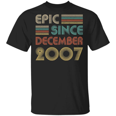 Epic Since December 2007 Vintage 14th Birthday Gifts-T-Shirt & Hoodie-Classic T-Shirt-Black