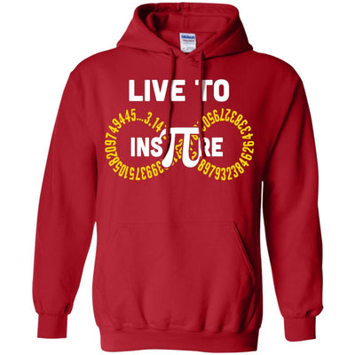 Student Teacher Live To Inspire Pi Day Gift-T-Shirt & Hoodie-Pullover Hoodie-Red
