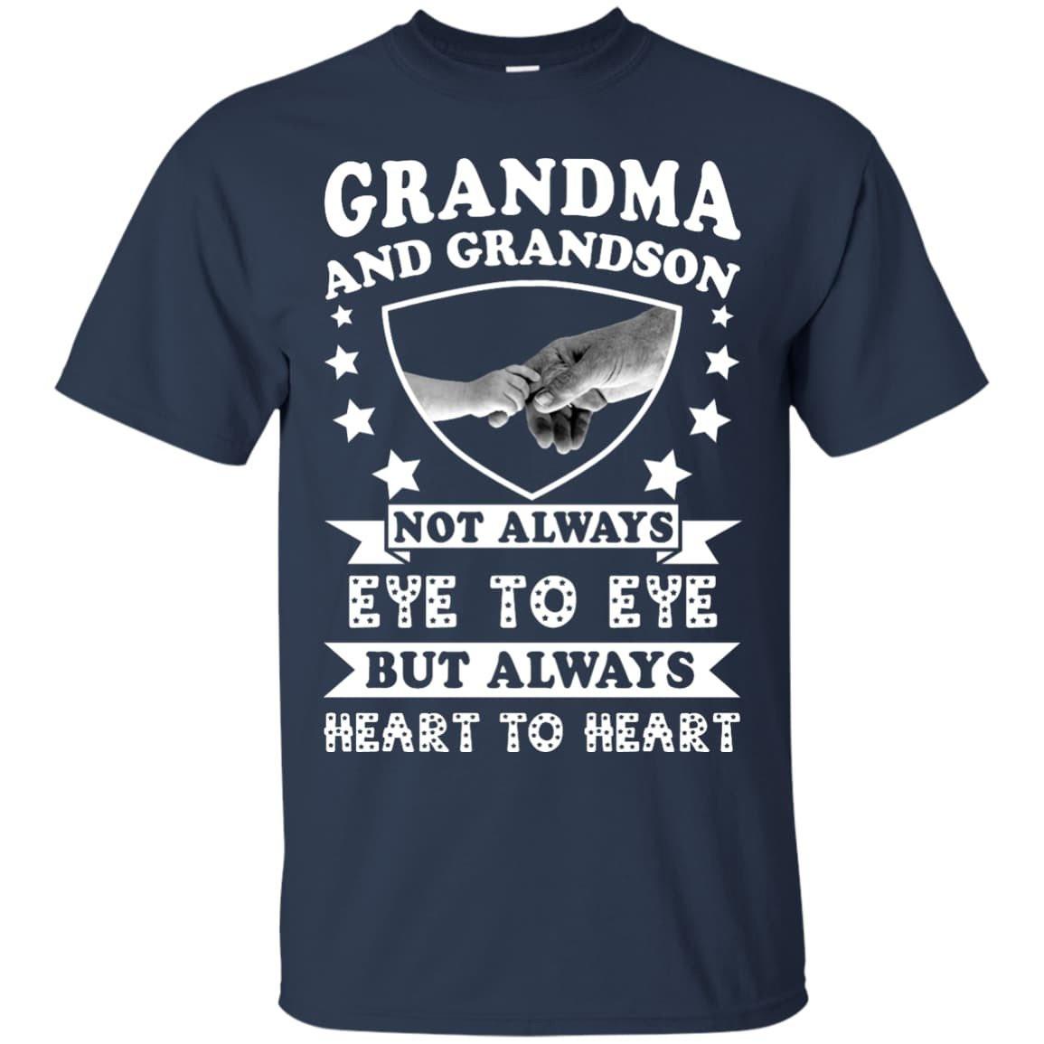 Grandma And Grandson Not Always Eye To Eye-T-Shirt & Hoodie-Classic T-Shirt-Navy