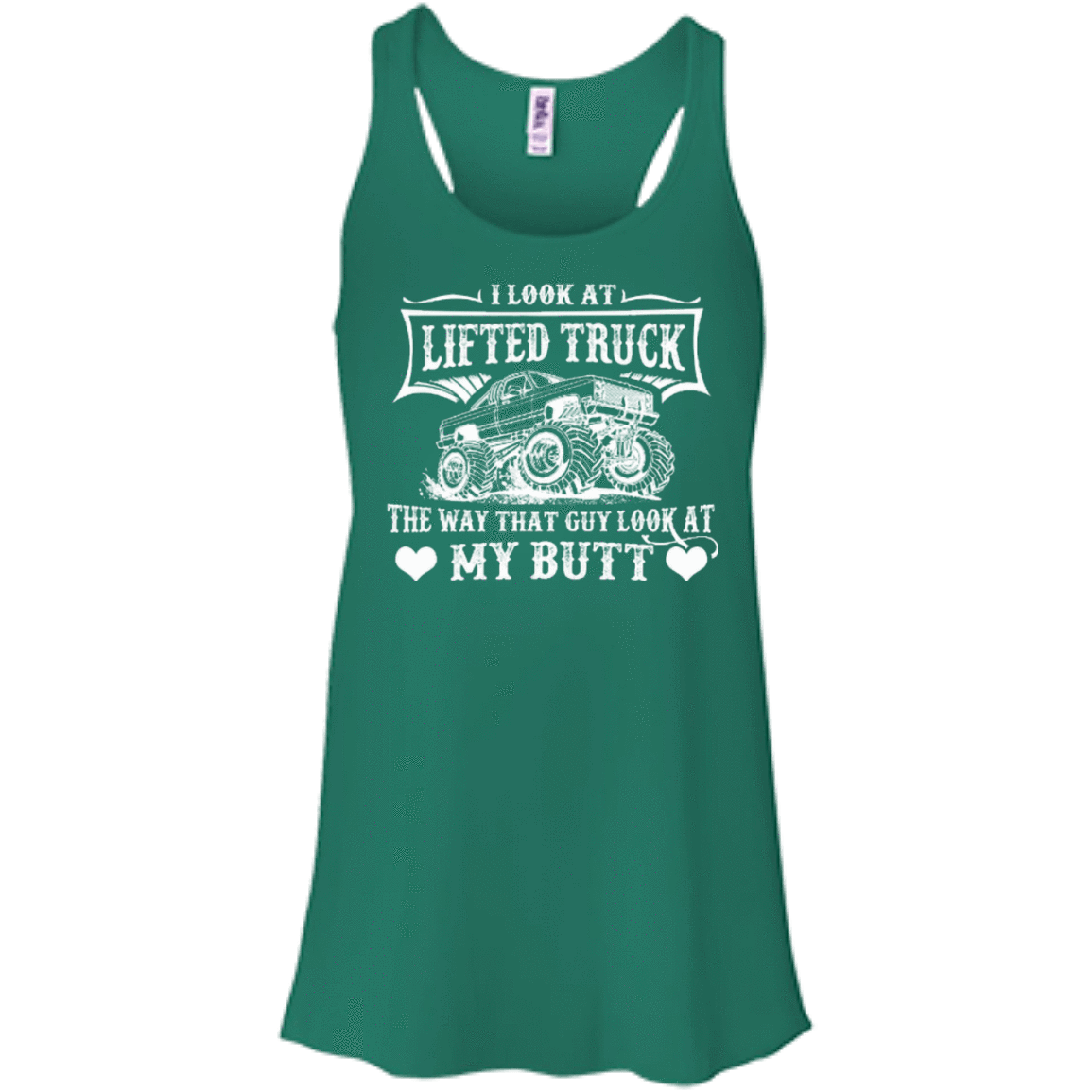 I Look At Lifted Truck-T-Shirt & Hoodie-Women's Flowy Racerback Tank-Kelly