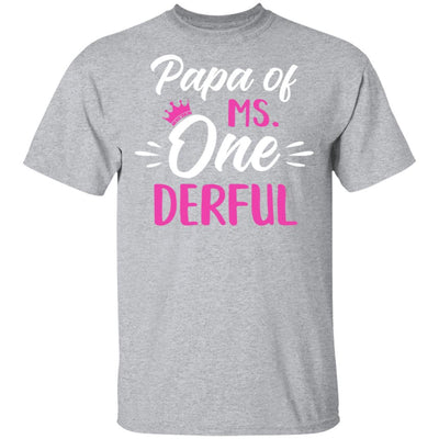 Papa Of Ms Onederful 1st Birthday Party Costumes Gifts-T-Shirt & Hoodie-Classic T-Shirt-Sport Grey