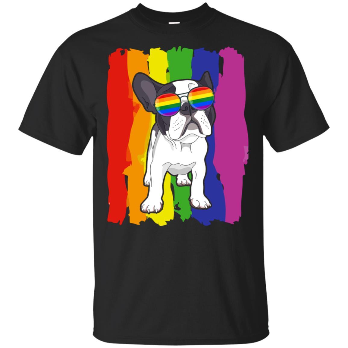 Funny Bulldog LGBT LGBT Pride Gifts-T-Shirt & Hoodie-Classic T-Shirt-Black