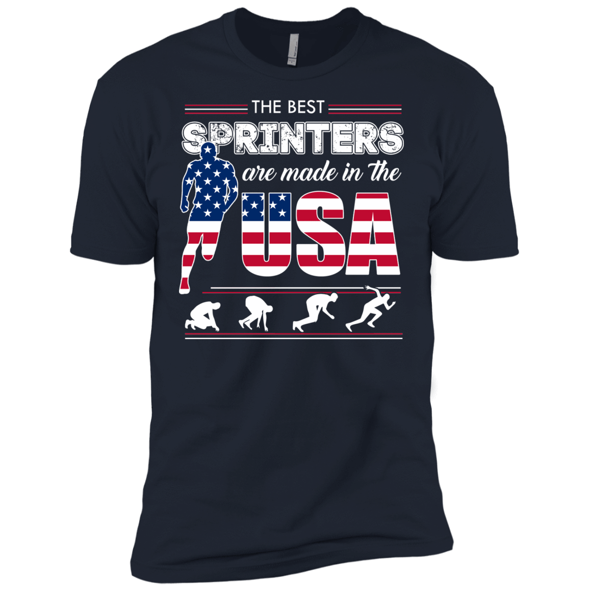The Best Sprinters USA-T-Shirt & Hoodie-Premium T-Shirt-Midnight Navy