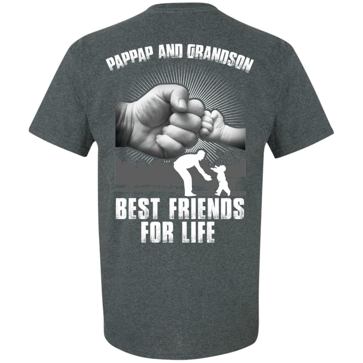 Pappap And Grandson Best Friends For Life-T-Shirt & Hoodie-Classic T-Shirt-Dark Heather