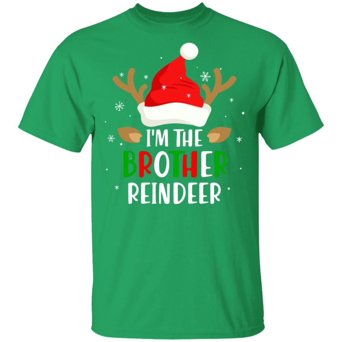 I'm The Brother Reindeer Matching Family Christmas-T-Shirt & Sweatshirt-Classic T-Shirt-Irish Green