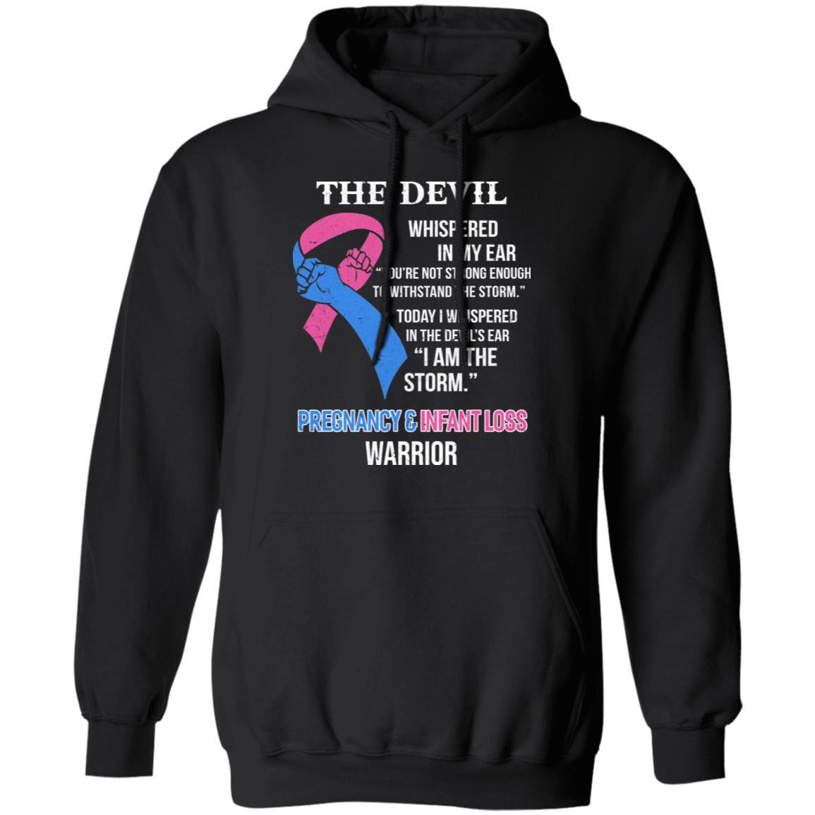 I Am The Storm Support Pregnancy Infant Loss Awareness-T-Shirt & Hoodie-Pullover Hoodie-Black