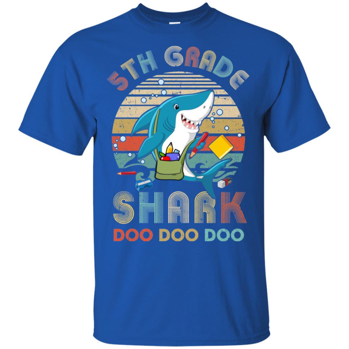 5th Grade Shark Doo Doo Doo Funny Back To School-T-Shirt & Hoodie-Classic T-Shirt-Royal