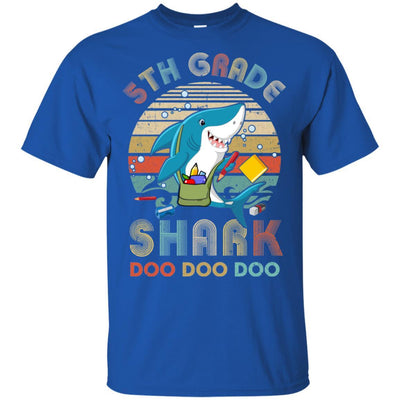 5th Grade Shark Doo Doo Doo Funny Back To School-T-Shirt & Hoodie-Classic T-Shirt-Royal