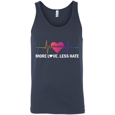 More Love Less Hate - Orlando-T-Shirt & Hoodie-Unisex Tank-Navy