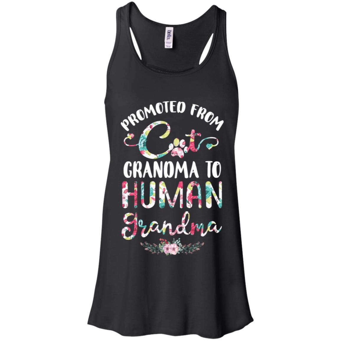 Floral Promoted From Cat Grandma To Human Grandma Gift