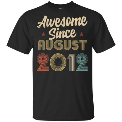 Awesome Since August 2012 Vintage 9th Birthday Gifts Youth-Youth Shirt-Youth T-Shirt-Black