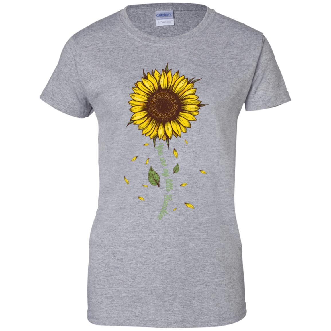 You Are My Little Sunshine Sunflower-T-Shirt & Hoodie-Women's T-Shirt-Sport Grey