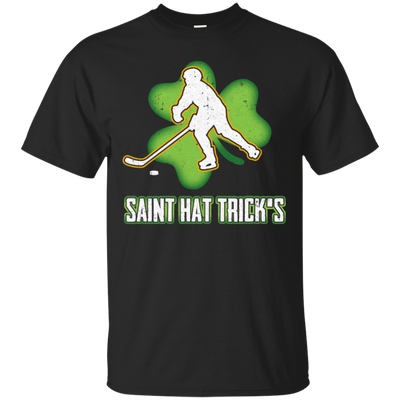Saint Hat Trick's Hockey Shamrock St Patricks Day-T-Shirt & Hoodie-Classic T-Shirt-Black