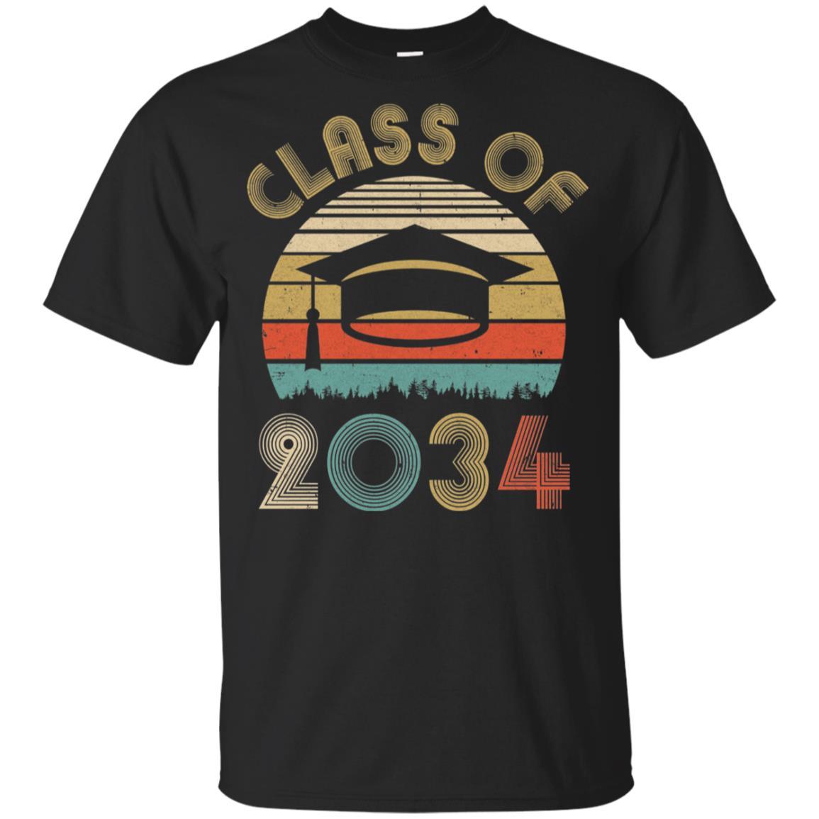 Class Of 2034 Grow With Me Graduation First Day Of School Youth-Youth Shirt-Youth T-Shirt-Black