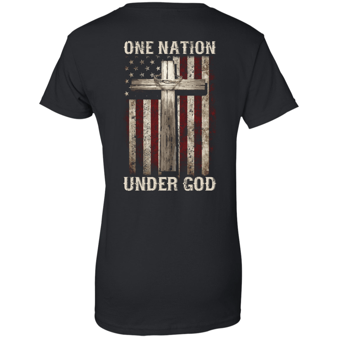 One Nation Under God-T-Shirt & Hoodie-Women's T-Shirt-Black
