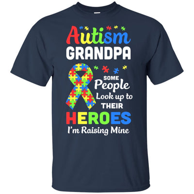Autism Grandpa Some People Look To Their Heroes-T-Shirt & Hoodie-Classic T-Shirt-Navy