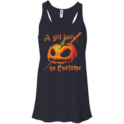 A Girl Has No Costume Halloween-T-Shirt & Hoodie-Women's Flowy Racerback Tank-Midnight