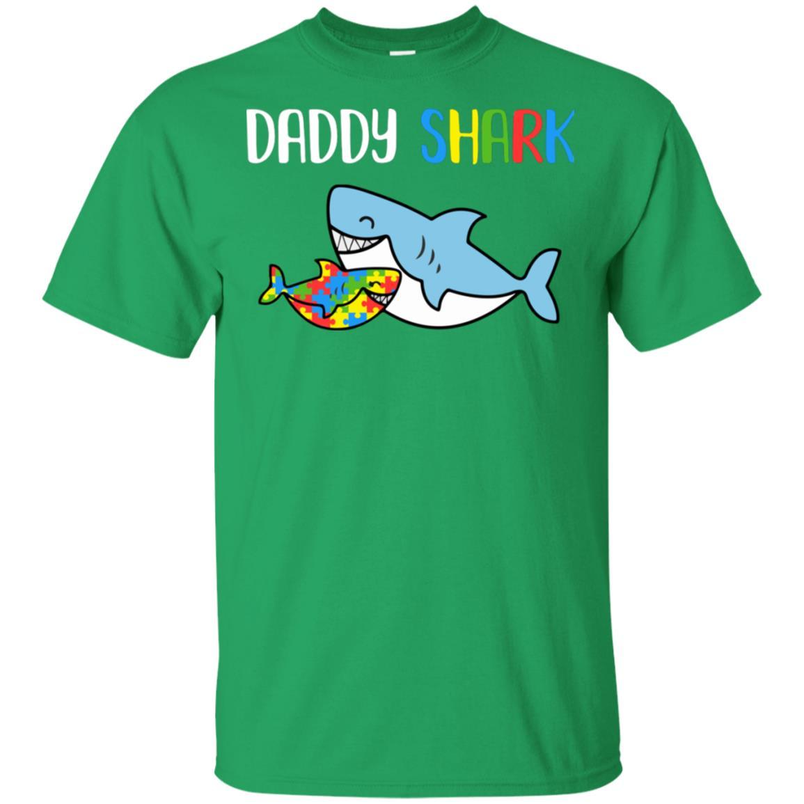 Daddy Shark Support Autism Awareness For Child-T-Shirt & Hoodie-Classic T-Shirt-Irish Green