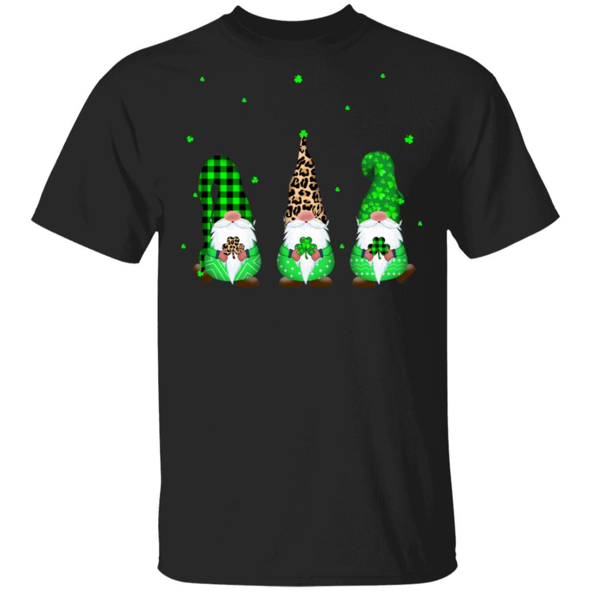 Leprechaun Irish Gnomes Leopard Plaid St Patrick's Day Gifts-T-Shirt & Hoodie-Classic T-Shirt-Black