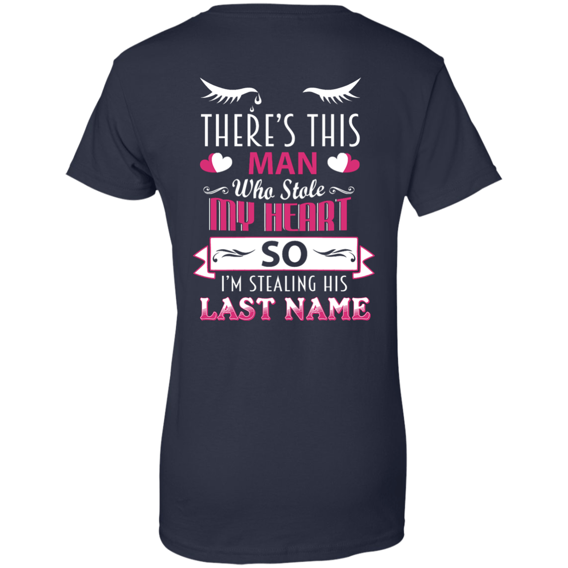 There's This Man Who Stole My Hearth So I'm Stealing-T-Shirt & Hoodie-Women's T-Shirt-Navy