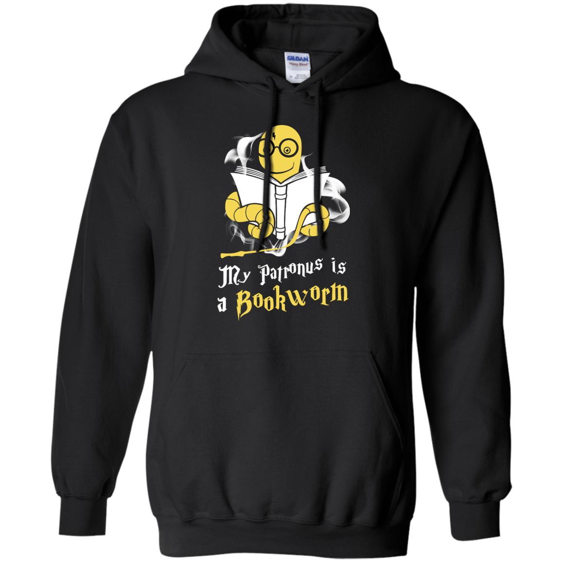 My Patronus Is A Bookworm T Shirt-T-Shirt & Hoodie-Pullover Hoodie-Black
