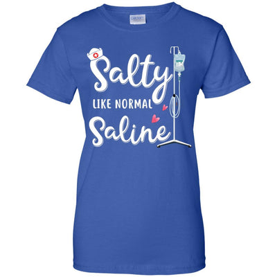 Salty Like Normal Saline Funny Nurse Gift-T-Shirt & Tank Top-Women's T-Shirt-Royal