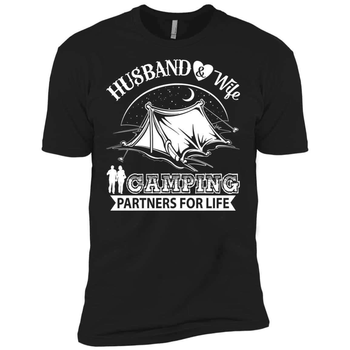 Husband And Wife Camping Partners For Life-T-Shirt & Hoodie-Premium T-Shirt-Black