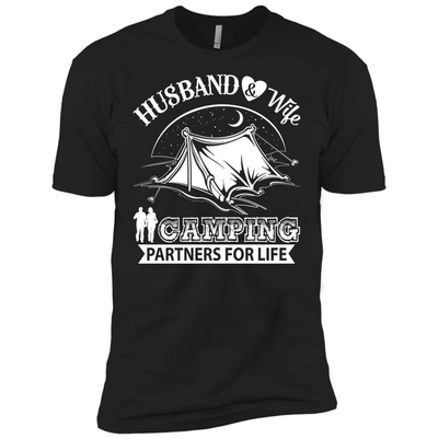 Husband And Wife Camping Partners For Life-T-Shirt & Hoodie-Premium T-Shirt-Black