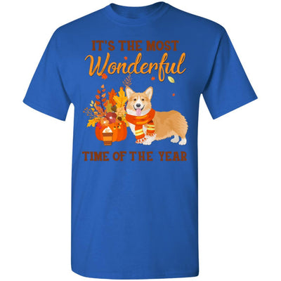 Corgi Autumn It's The Most Wonderful Time Of The Year-T-Shirt & Hoodie-Classic T-Shirt-Royal