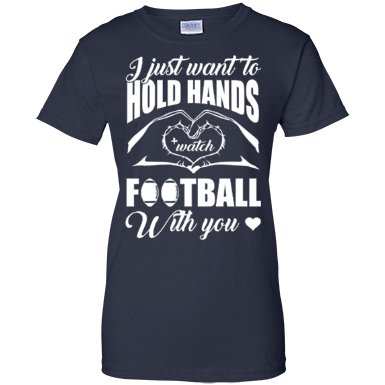 I Just Want To Hold Hands And Watch Football-T-Shirt & Hoodie-Women's T-Shirt-Navy