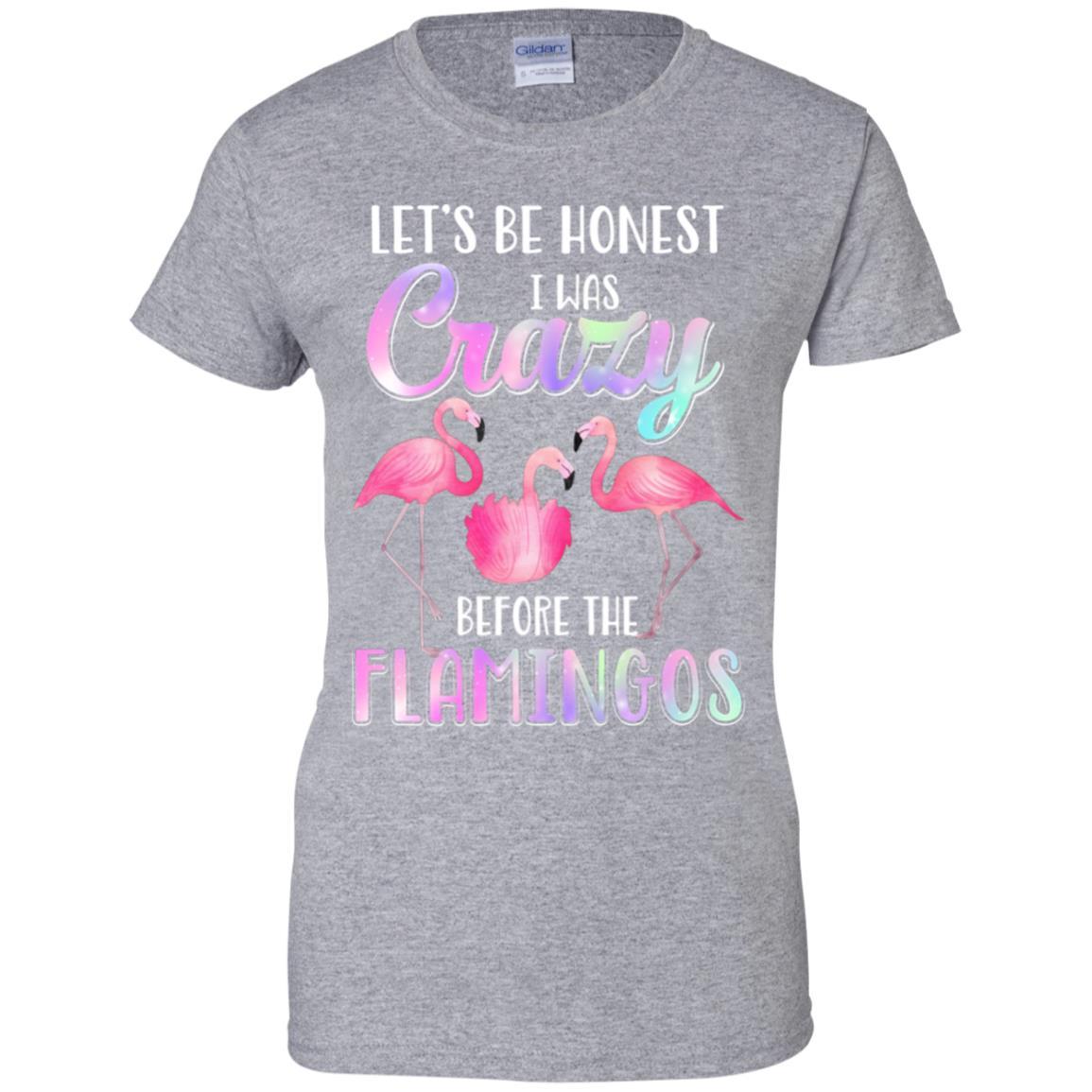 Let's Be Honest I Was Crazy Before The Flamingos-T-Shirt & Tank Top-Women's T-Shirt-Sport Grey