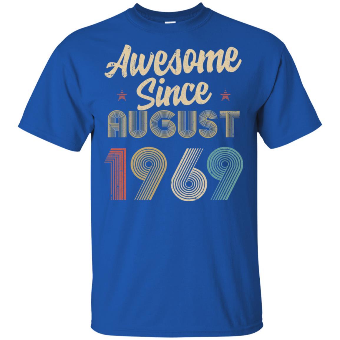 Awesome Since August 1969 Vintage 52th Birthday Gifts-T-Shirt & Hoodie-Classic T-Shirt-Royal