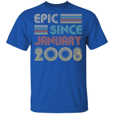 Epic Since January 2008 Vintage 13th Birthday Gifts Youth-Youth Shirt-Youth T-Shirt-Royal