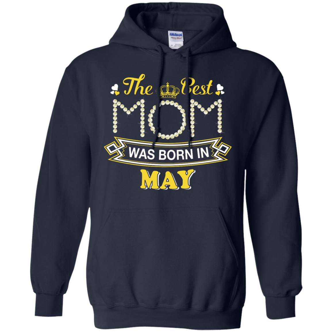 The Best Mom Was Born In May-T-Shirt & Hoodie-Pullover Hoodie-Navy