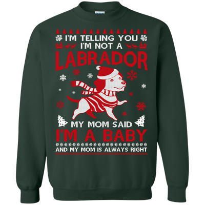 I'm Telling You I'm Not A Labrador-T-Shirt & Hoodie-Crewneck Sweatshirt-Forest Green