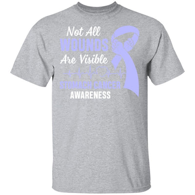 Stomach Cancer Awareness Not All Wounds Are Visible-T-Shirt & Hoodie-Classic T-Shirt-Sport Grey